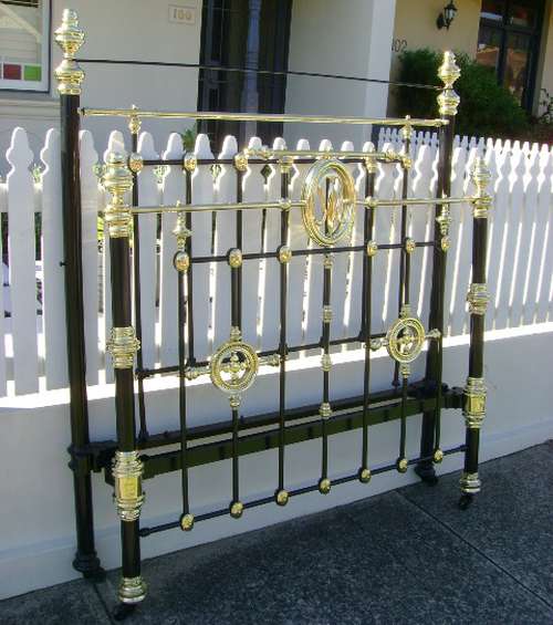 Brass & iron bed