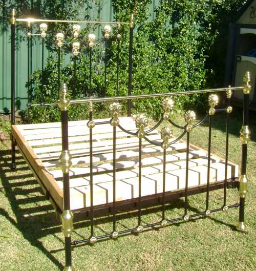 restored brass & iron bed